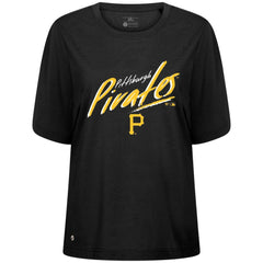 Pittsburgh Pirates Levelwear Women's Bloom Sizzle T-Shirt Black