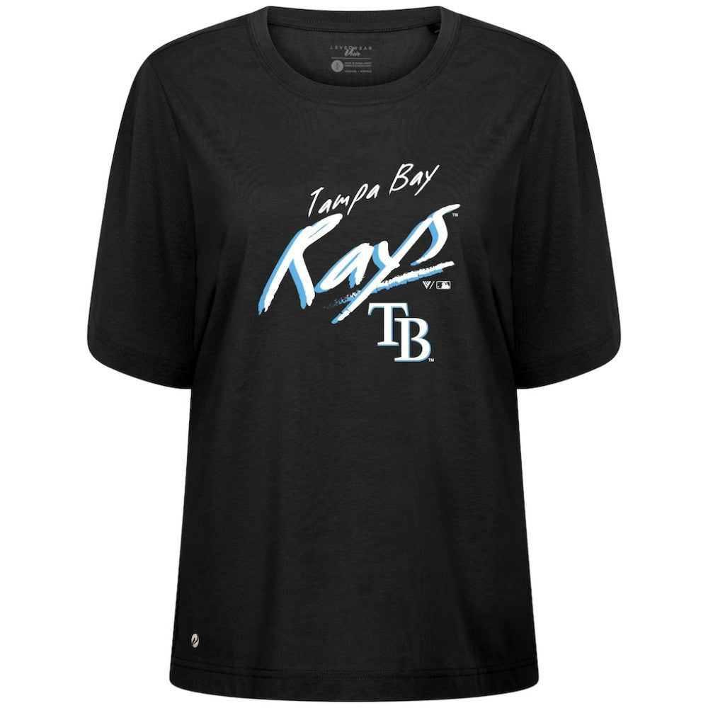 Tampa Bay Rays Levelwear Women's Bloom Sizzle T-Shirt Black