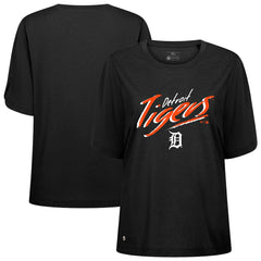 Detroit Tigers Levelwear Women's Bloom Sizzle T-Shirt Black