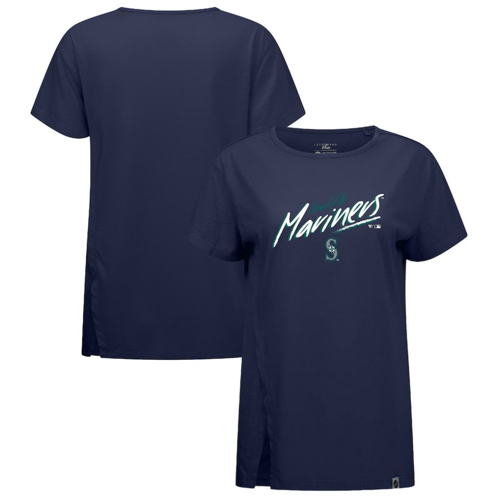 Seattle Mariners Levelwear Women's Influx Sizzle T-Shirt Navy
