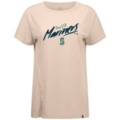 Seattle Mariners Levelwear Women's Influx Sizzle T-Shirt Khaki