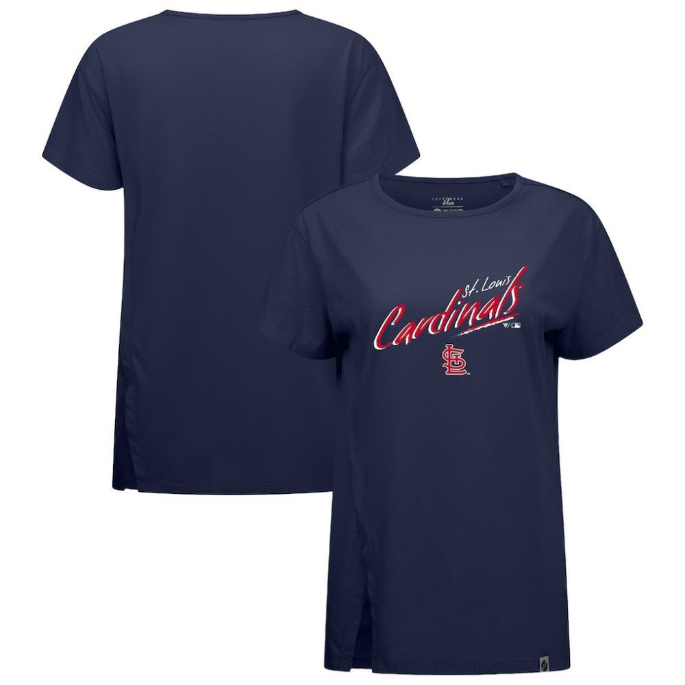 St. Louis Cardinals Levelwear Women's Influx Sizzle T-Shirt Navy