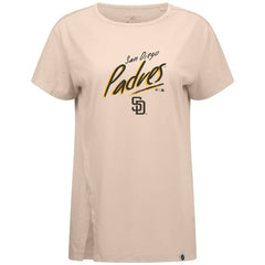 San Diego Padres Levelwear Women's Influx Sizzle T-Shirt Khaki