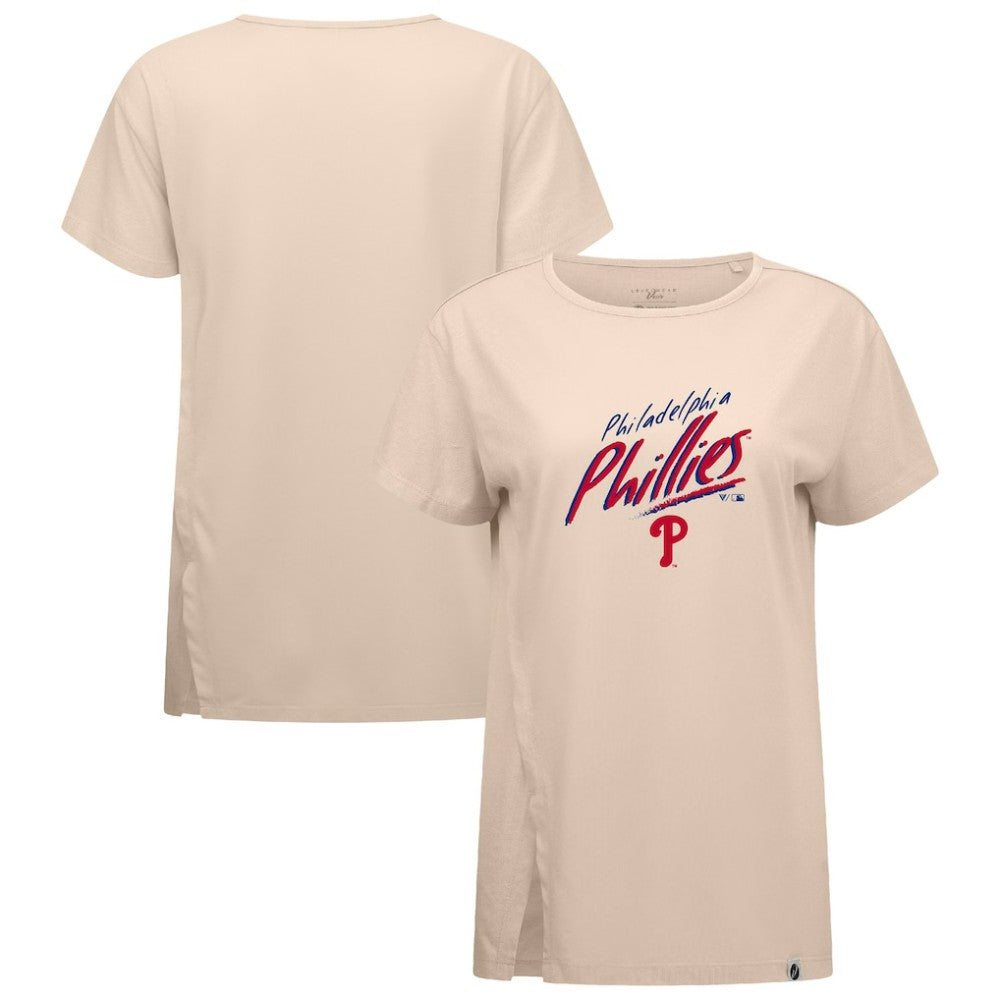 Philadelphia Phillies Levelwear Women's Influx Sizzle T-Shirt Khaki