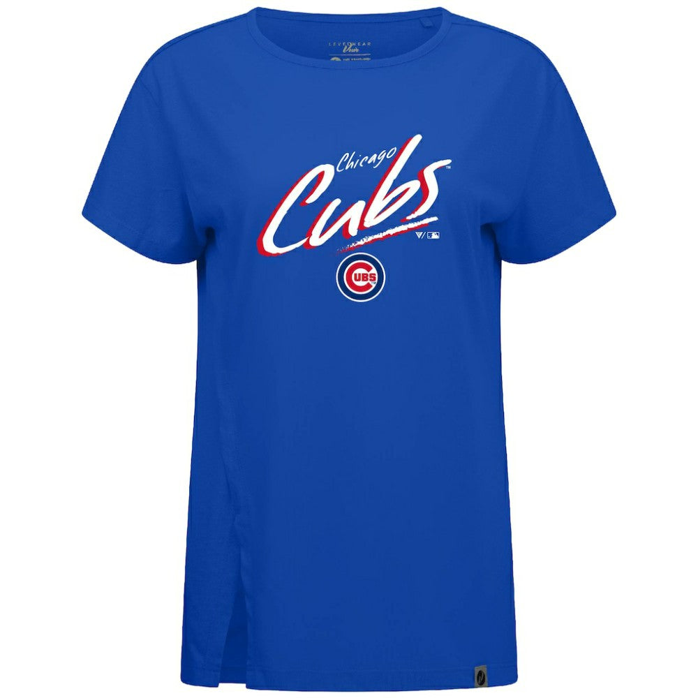 Chicago Cubs Levelwear Women's Influx Sizzle T-Shirt Royal