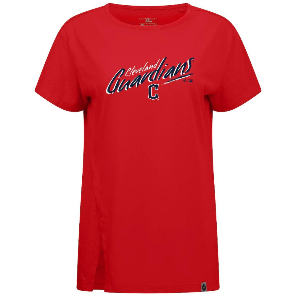 Cleveland Guardians Levelwear Women's Influx Sizzle T-Shirt Red