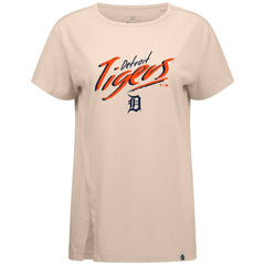 Detroit Tigers Levelwear Women's Influx Sizzle T-Shirt Khaki