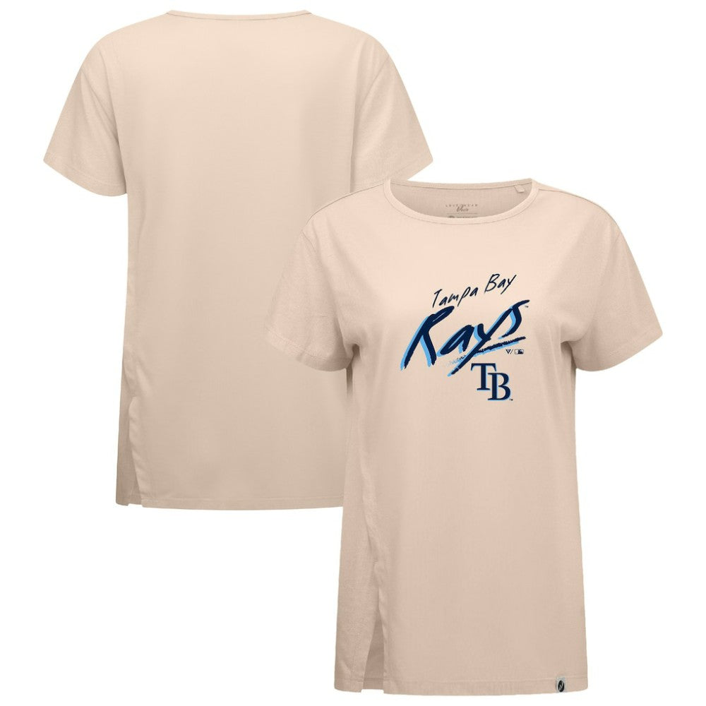 Tampa Bay Rays Levelwear Women's Influx Sizzle T-Shirt Khaki