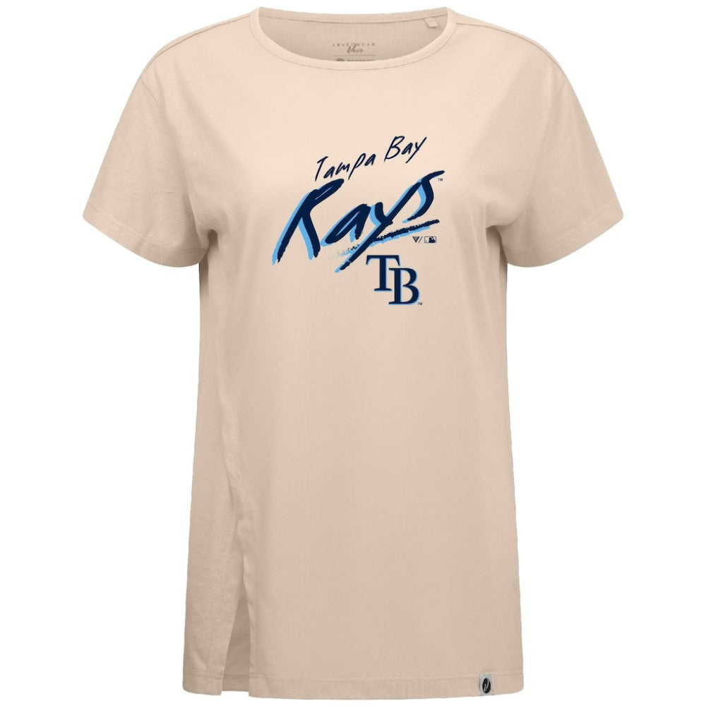 Tampa Bay Rays Levelwear Women's Influx Sizzle T-Shirt Khaki