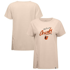Baltimore Orioles Levelwear Women's Influx Sizzle T-Shirt Khaki