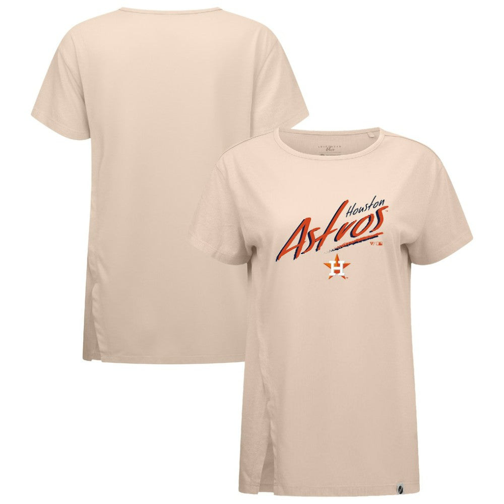 Houston Astros Levelwear Women's Influx Sizzle T-Shirt Khaki