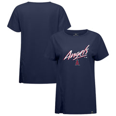 Los Angeles Angels Levelwear Women's Influx Sizzle T-Shirt Navy