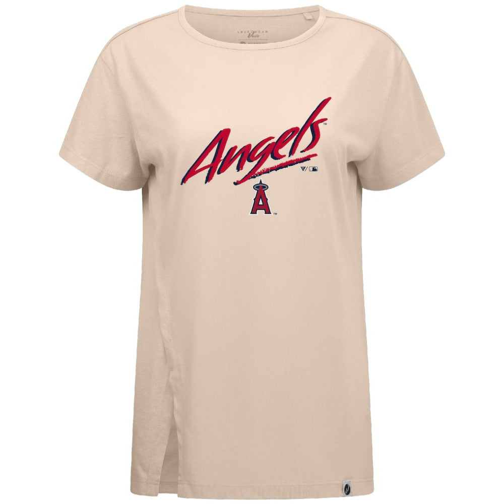 Los Angeles Angels Levelwear Women's Influx Sizzle T-Shirt Khaki