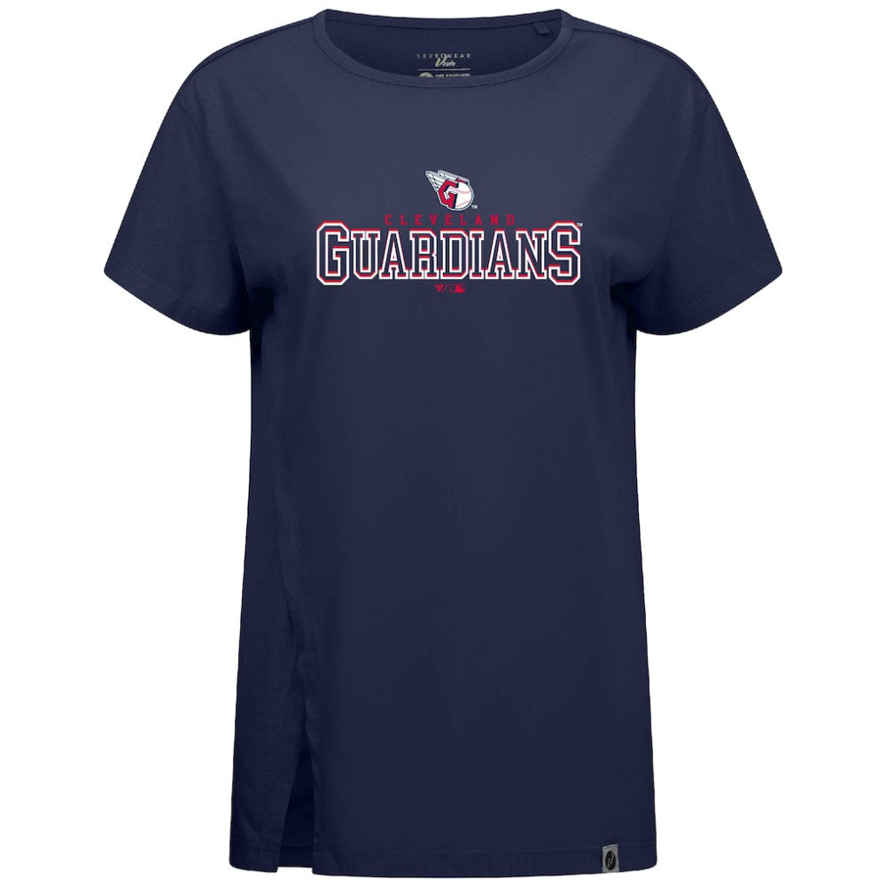 Cleveland Guardians Levelwear Women's Influx Journey T-Shirt Navy