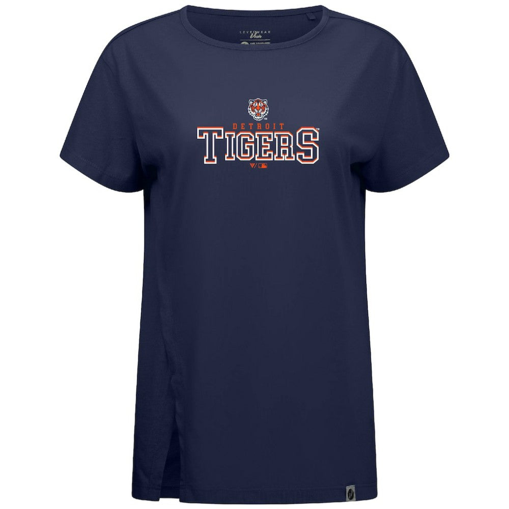 Detroit Tigers Levelwear Women's Influx Journey T-Shirt Navy