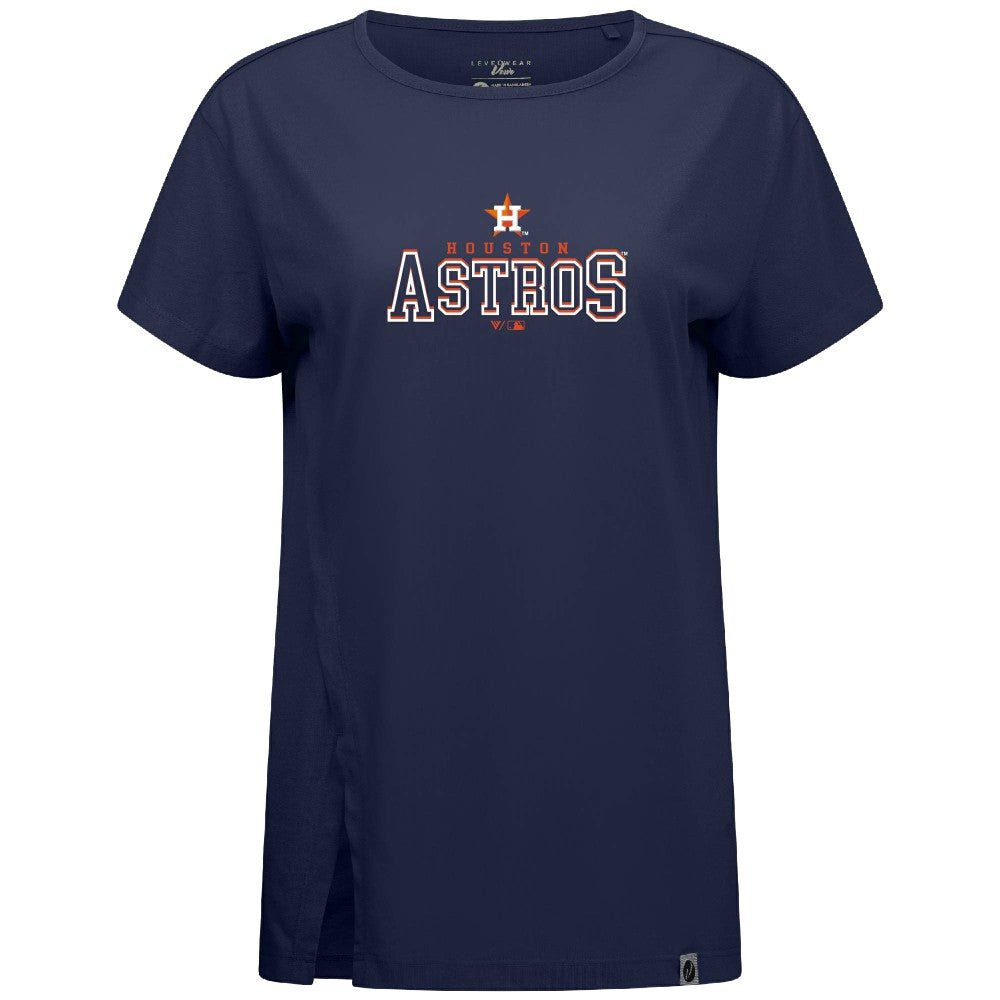 Houston Astros Levelwear Women's Influx Journey T-Shirt Navy