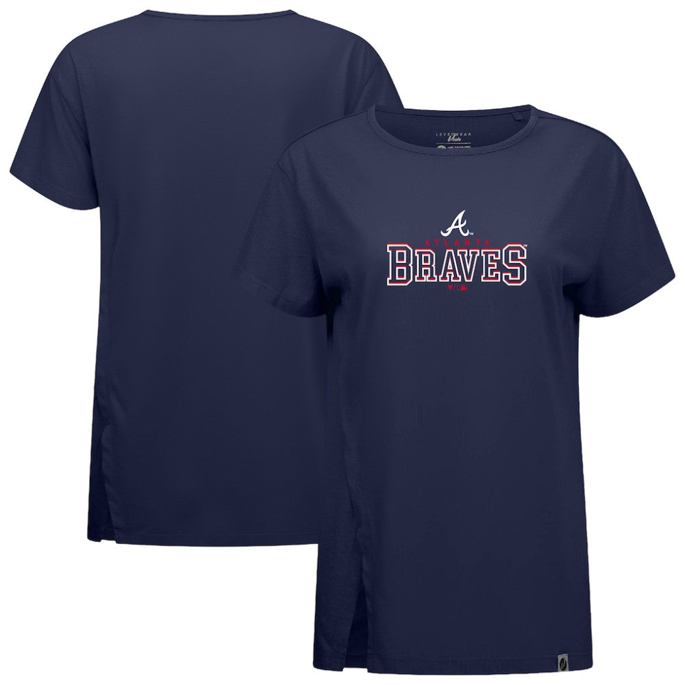 Atlanta Braves Levelwear Women's Influx Journey T-Shirt Navy