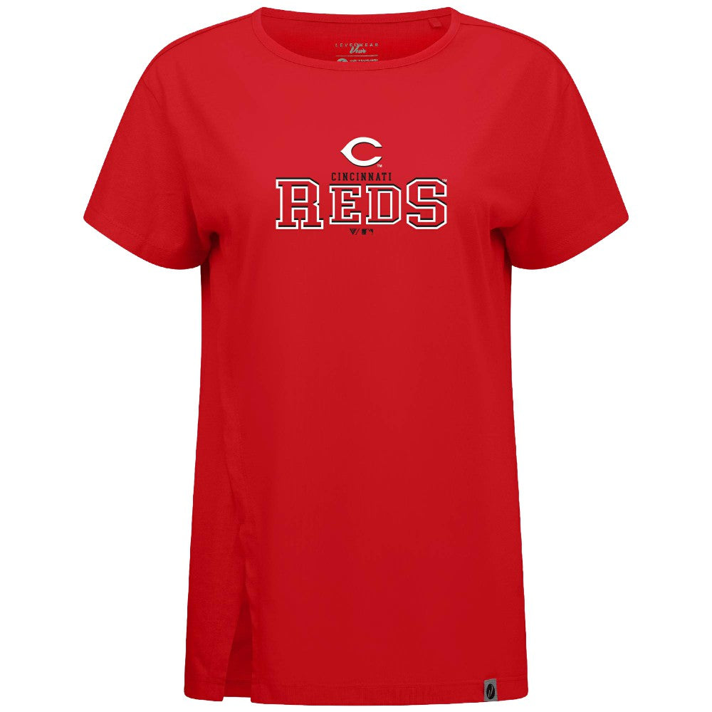 Cincinnati Reds Levelwear Women's Influx Journey T-Shirt Red