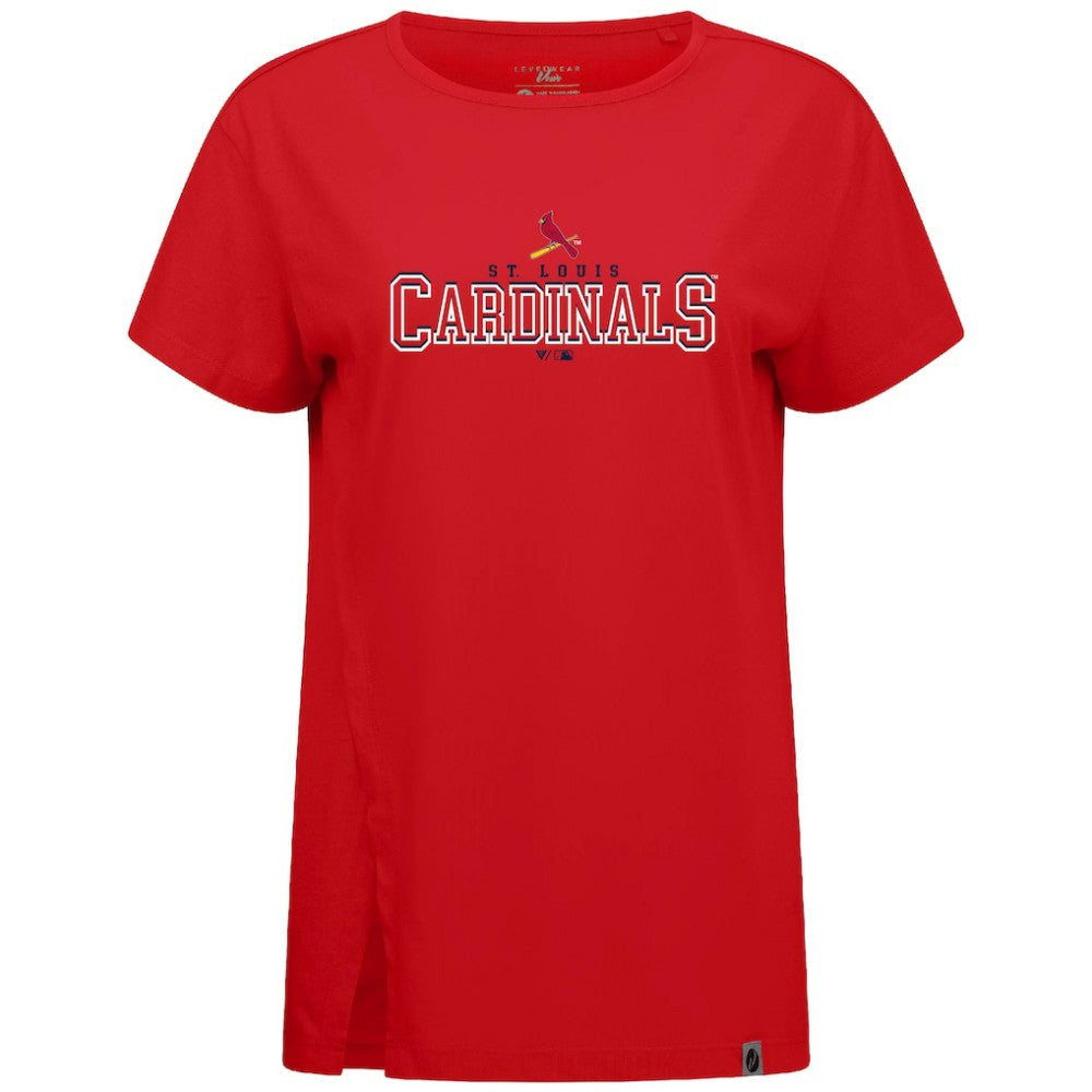 St. Louis Cardinals Levelwear Women's Influx Journey T-Shirt Red