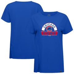 Chicago Cubs Levelwear Women's Influx Banner Arch T-Shirt Royal