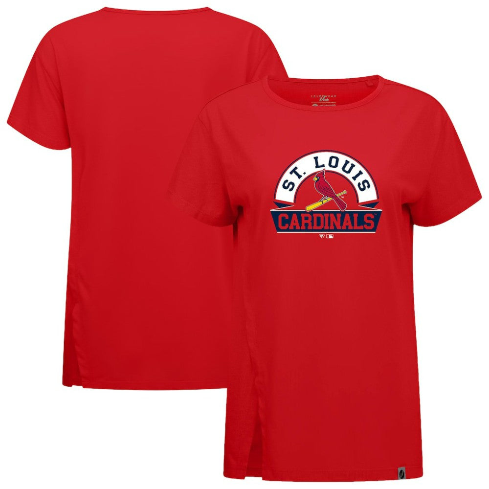 St. Louis Cardinals Levelwear Women's Influx Banner Arch T-Shirt Red