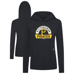 Pittsburgh Pirates Levelwear Women's Relay Banner Arch Long Sleeve T-Shirt Hoodie Black