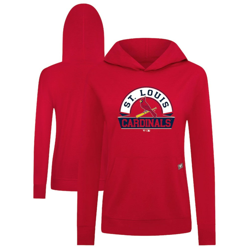 St. Louis Cardinals Levelwear Women's Relay Banner Arch Long Sleeve T-Shirt Hoodie Red
