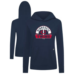 Minnesota Twins Levelwear Women's Relay Banner Arch Long Sleeve T-Shirt Hoodie Navy