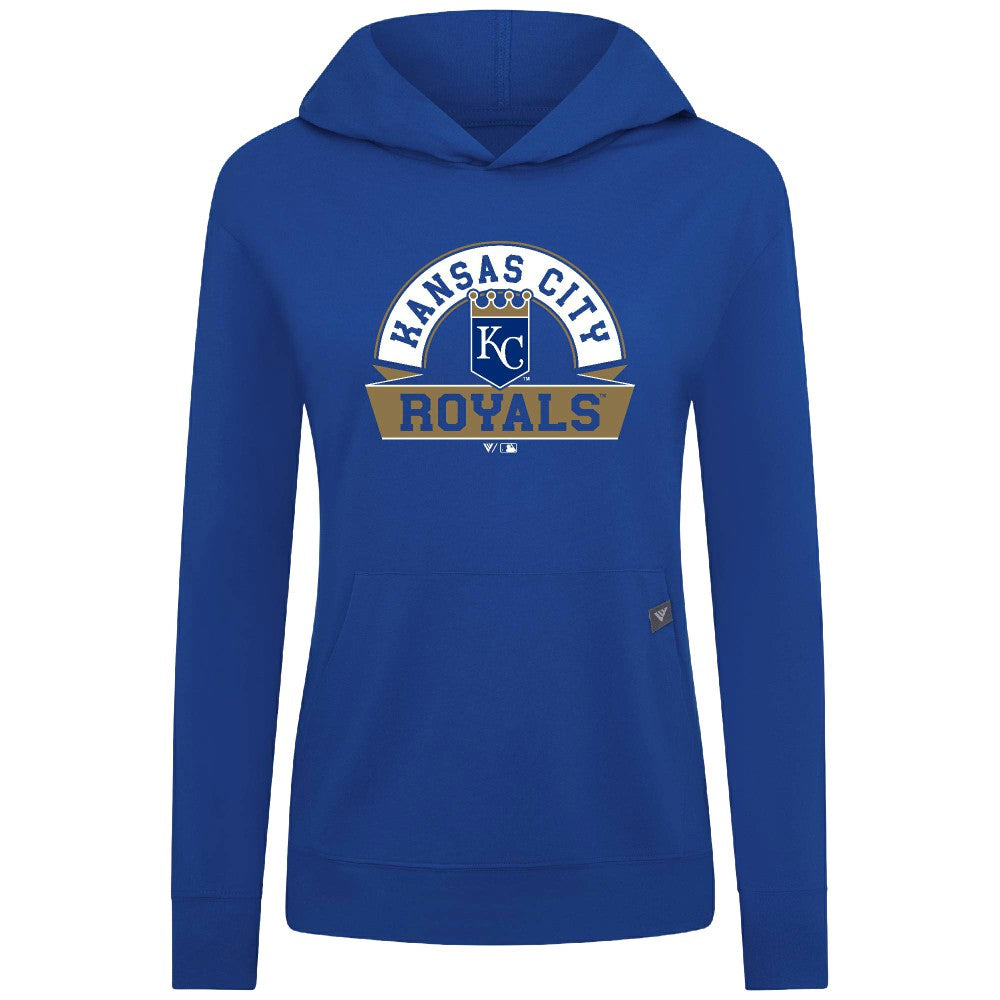 Kansas City Royals Levelwear Women's Relay Banner Arch Long Sleeve T-Shirt Hoodie Royal