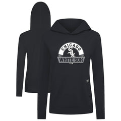 Chicago White Sox Levelwear Women's Relay Banner Arch Long Sleeve T-Shirt Hoodie Black