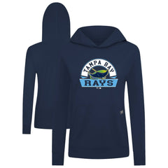 Tampa Bay Rays Levelwear Women's Relay Banner Arch Long Sleeve T-Shirt Hoodie Navy