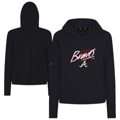Atlanta Braves Levelwear Women's Sweet Sizzle Tri-Blend Hoodie Black