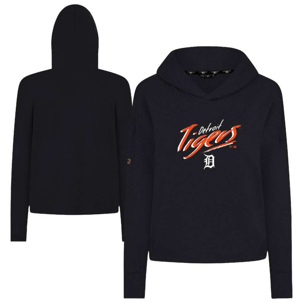 Detroit Tigers Levelwear Women's Sweet Sizzle Tri-Blend Hoodie Black