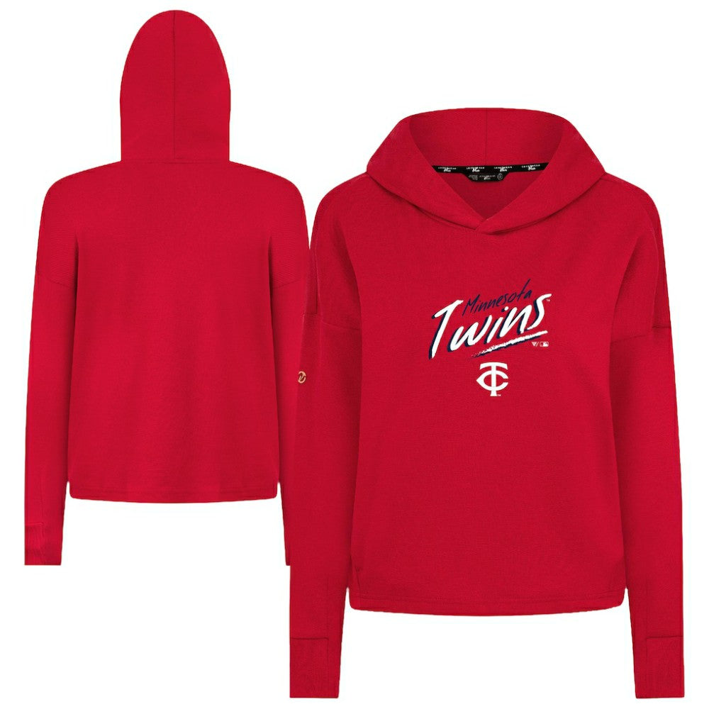 Minnesota Twins Levelwear Women's Sweet Sizzle Tri-Blend Hoodie Red
