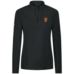 San Francisco Giants Levelwear Women's Upright Insignia 2.0 Quarter-Zip Tri-Blend Top Black