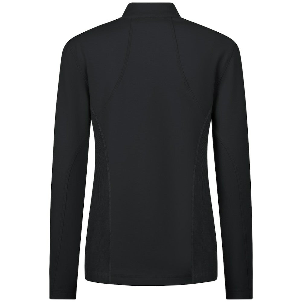 Atlanta Braves Levelwear Women's Upright Insignia 2.0 Quarter-Zip Tri-Blend Top Black