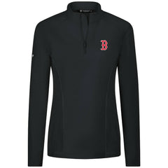 Boston Red Sox Levelwear Women's Upright Insignia 2.0 Quarter-Zip Tri-Blend Top Black
