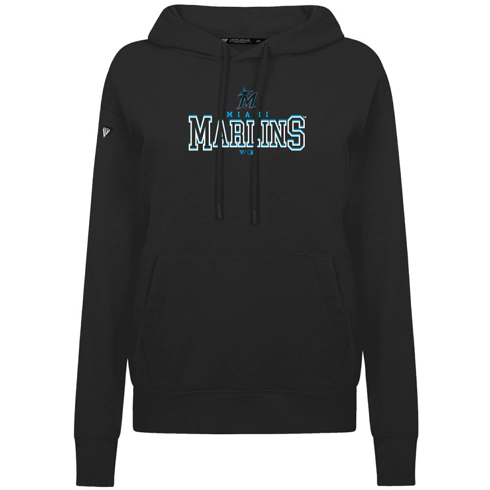 Miami Marlins Levelwear Women's Adorn Journey Hoodie Black