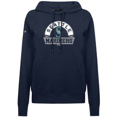 Seattle Mariners Levelwear Women's Adorn Banner Arch Hoodie Navy