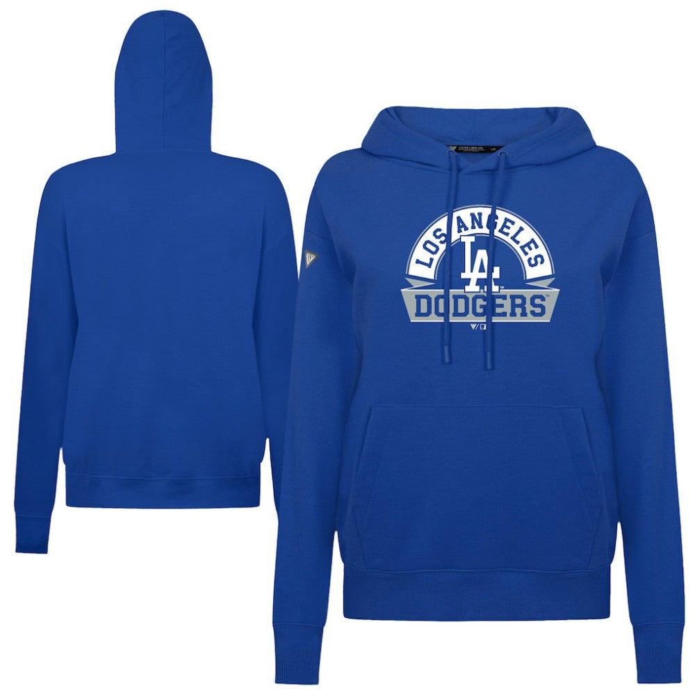 Los Angeles Dodgers Levelwear Women's Adorn Banner Arch Hoodie Royal