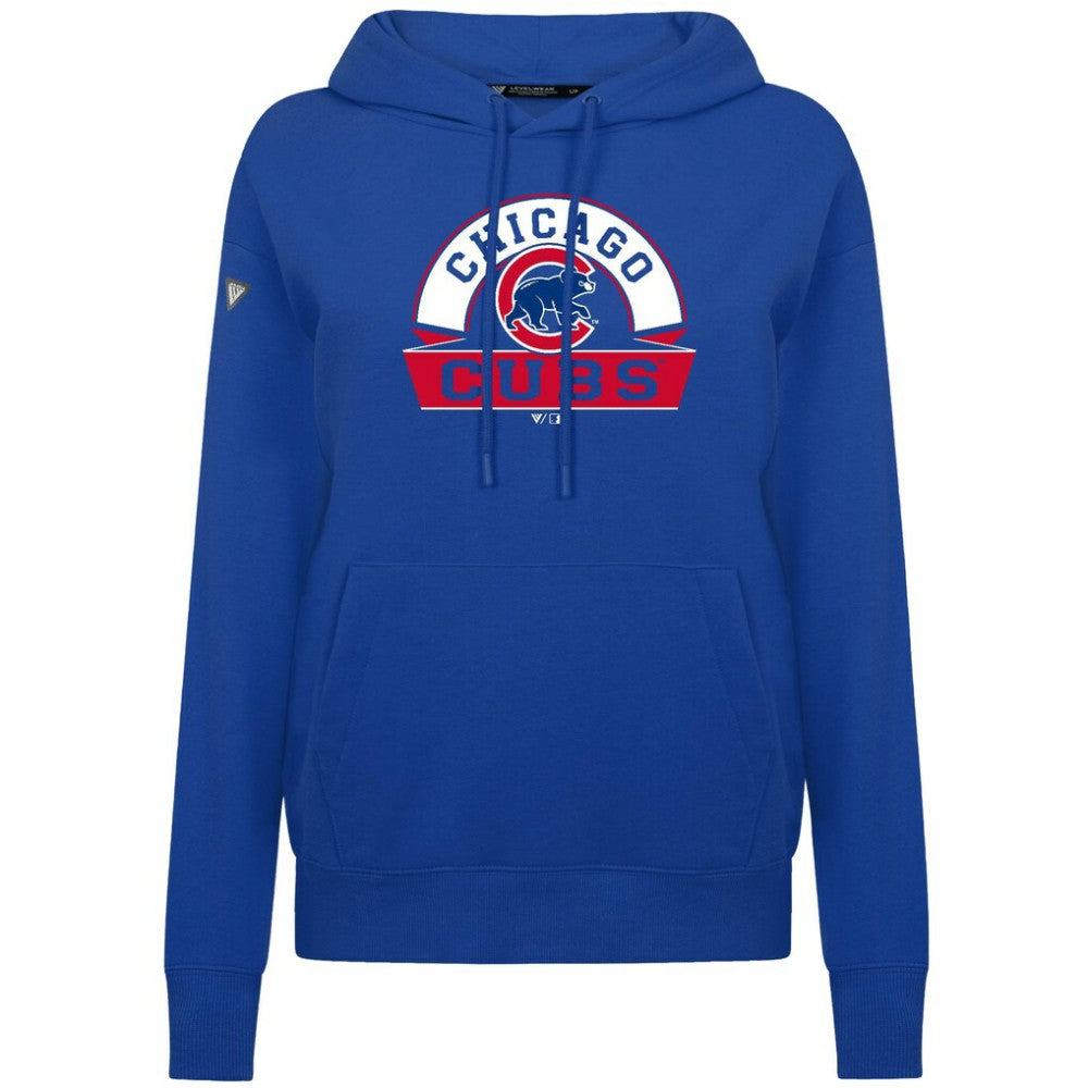 Chicago Cubs Levelwear Women's Adorn Banner Arch Hoodie Royal