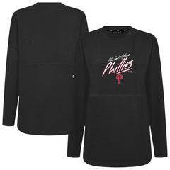Philadelphia Phillies Levelwear Women's Oversized Beaudry Sizzle Top Black