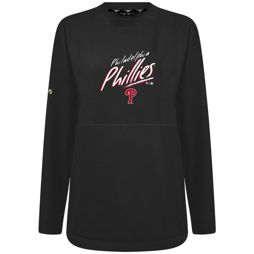 Philadelphia Phillies Levelwear Women's Oversized Beaudry Sizzle Top Black