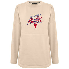 Philadelphia Phillies Levelwear Women's Oversized Beaudry Sizzle Top Khaki