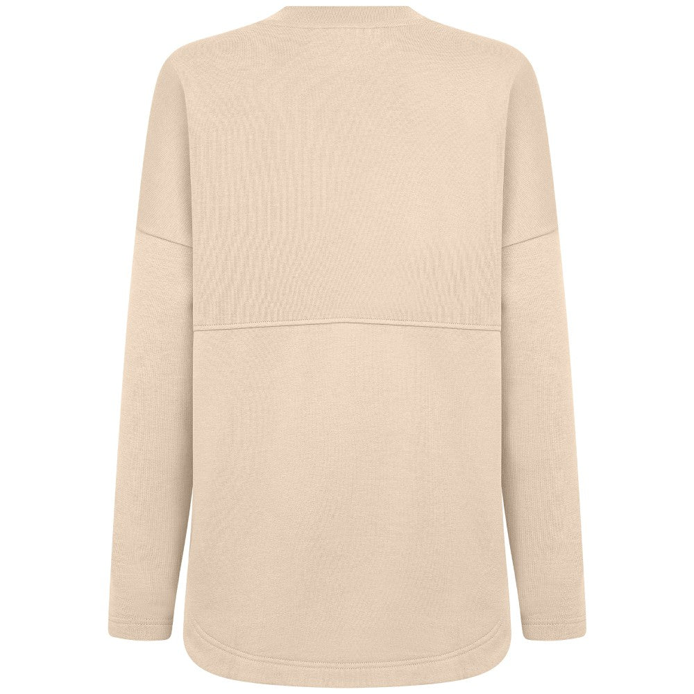 Cincinnati Reds Levelwear Women's Oversized Beaudry Sizzle Top Khaki