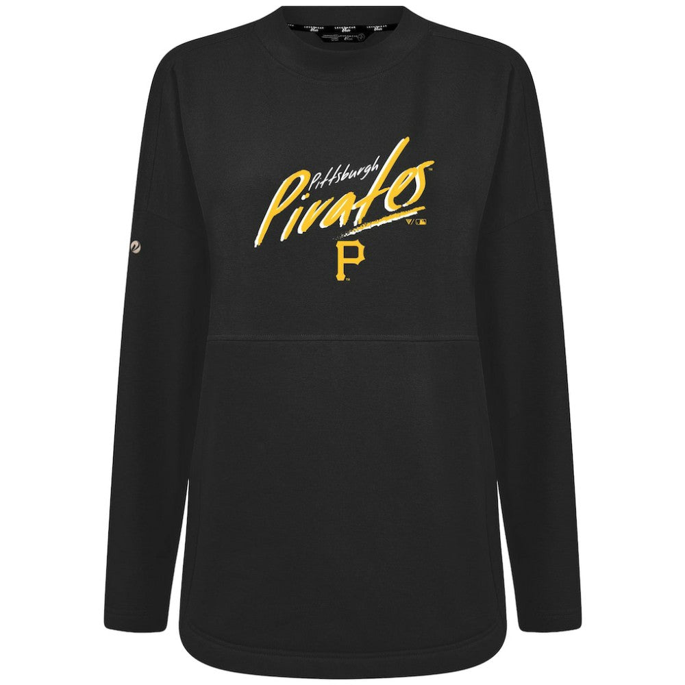 Pittsburgh Pirates Levelwear Women's Oversized Beaudry Sizzle Top Black