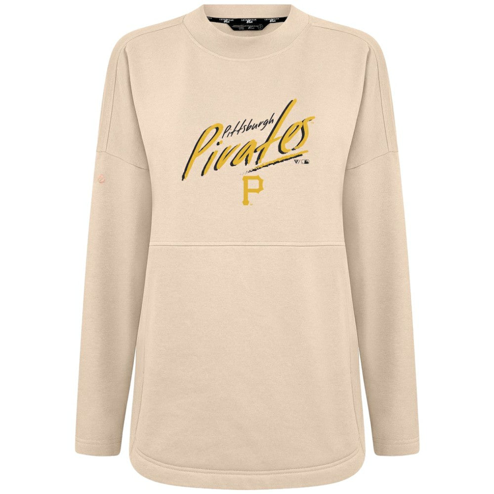 Pittsburgh Pirates Levelwear Women's Oversized Beaudry Sizzle Top Khaki