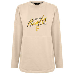 Pittsburgh Pirates Levelwear Women's Oversized Beaudry Sizzle Top Khaki
