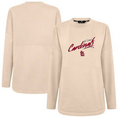 St. Louis Cardinals Levelwear Women's Oversized Beaudry Sizzle Top Khaki