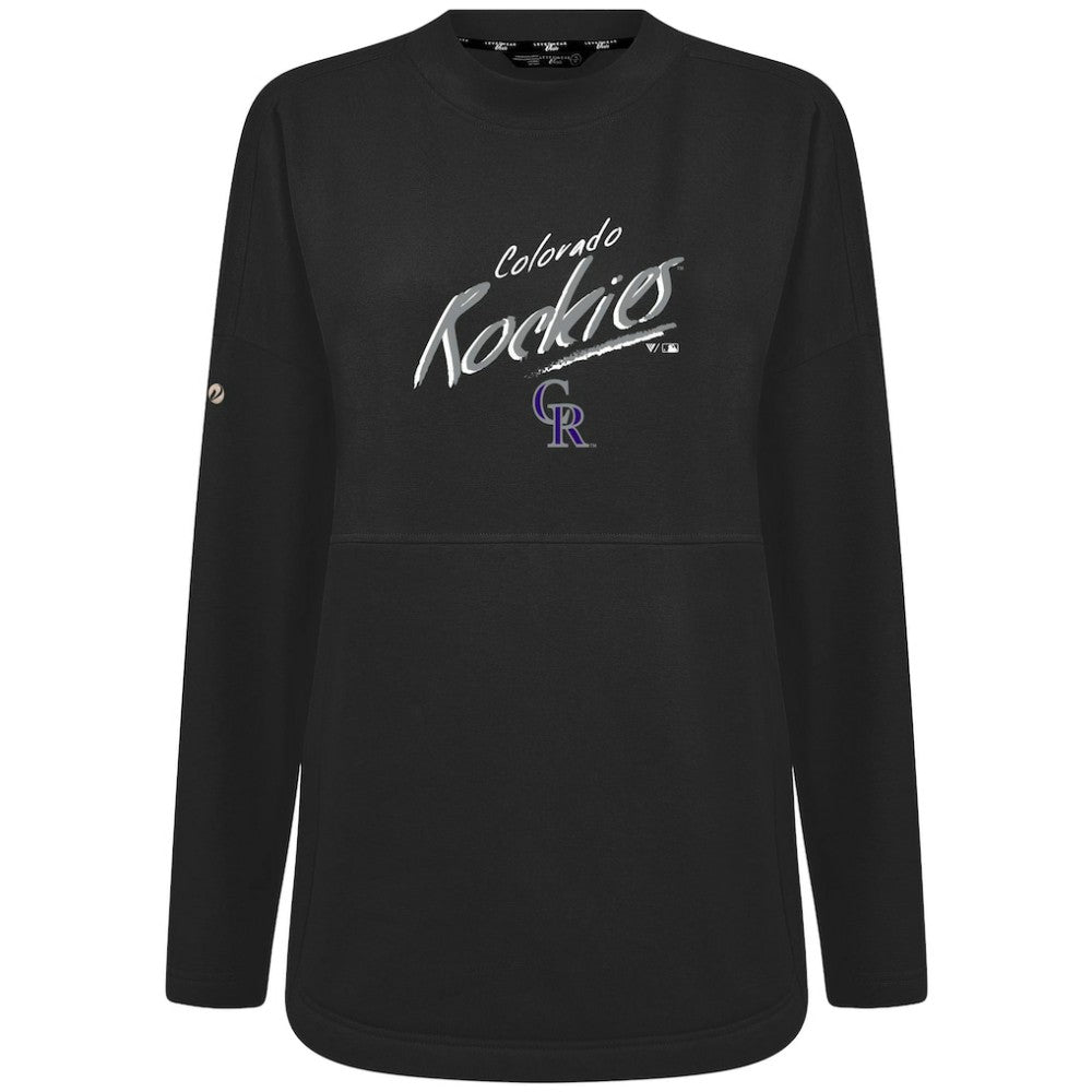 Colorado Rockies Levelwear Women's Oversized Beaudry Sizzle Top Black